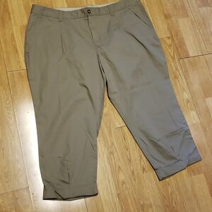 Old Navy cuffed ankle mid rise pants green 18